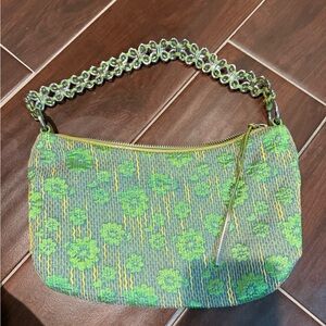 Elliott Lucca Green Floral Shoulder Bag